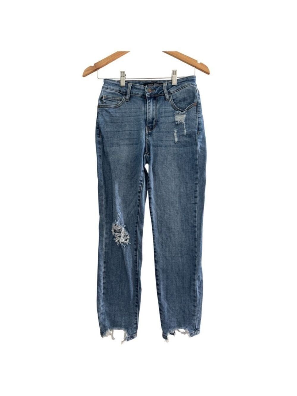 Judy Blue Slim Fit Distressed Cropped Jeans Size 1/25